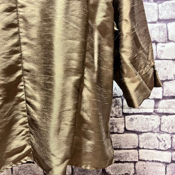 Venezia Taupe Button Down Top Size 18/20 - Picture 6 of 8